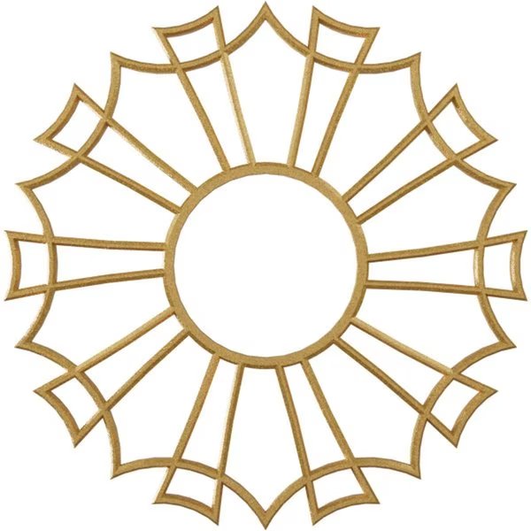 Augustus Architectural Grade PVC Pierced Ceiling Medallion, Gold, 38